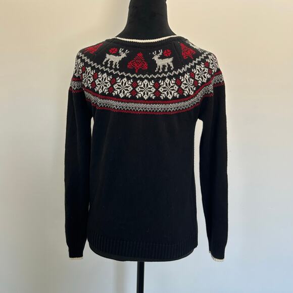 Charter Club Fair Isle, Reindeer and Tree Sweater, Holiday, Girls Sz XL - Picture 3 of 8